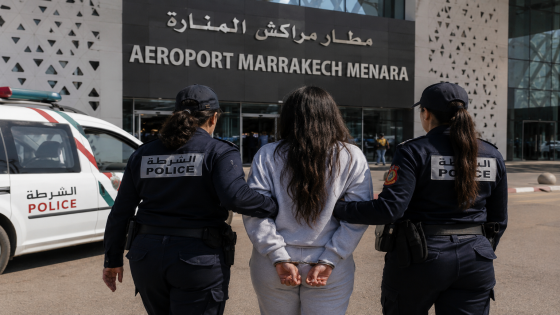 الشرطة توقف فرنسية من أصول جزائرية بمطار مراكش للاشتباه في التشهير بالمغاربة والإساءة لمؤسسة عمومية